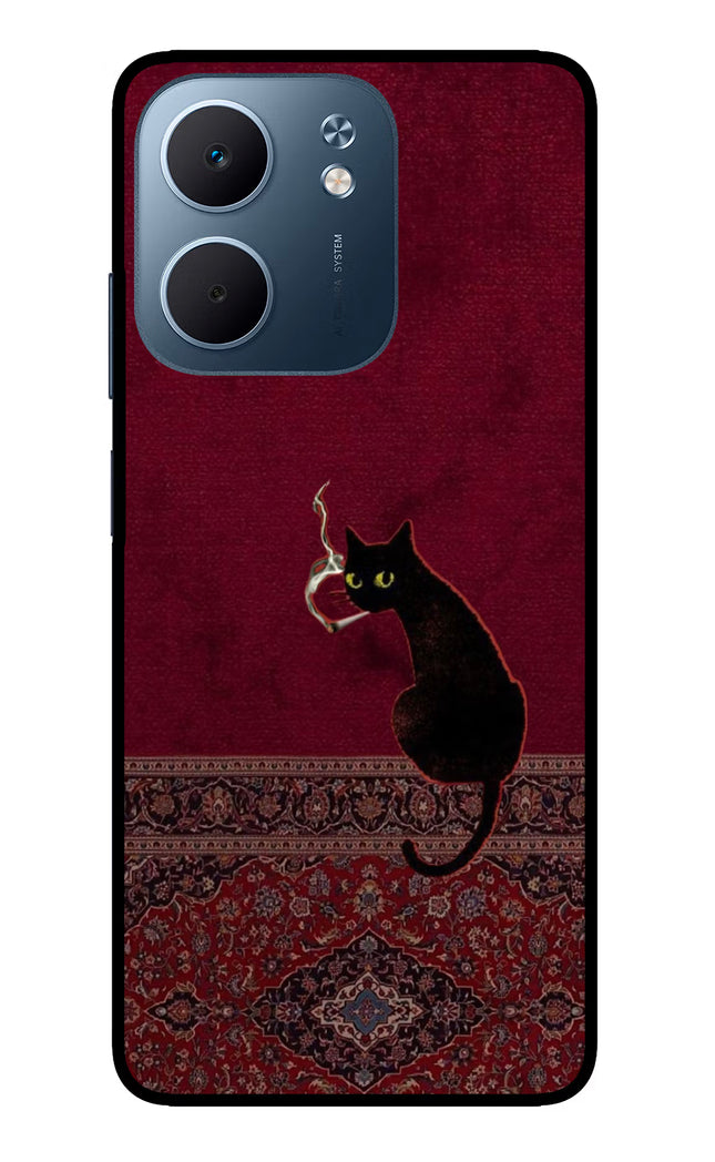Midnight Cat Oppo A5x 5G Glass Case