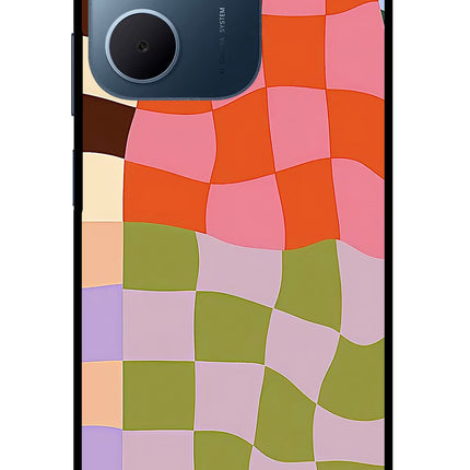 Wavy Grid Oppo A5x 5G Glass Case