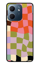 Wavy Grid Oppo A5x 5G Glass Case Back Cover by Casekaro
