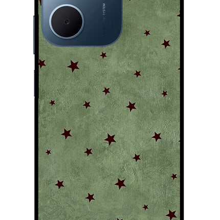 Green Stars Oppo A5x 5G Glass Case