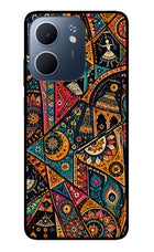 Folk Print Oppo A5x 5G Glass Case