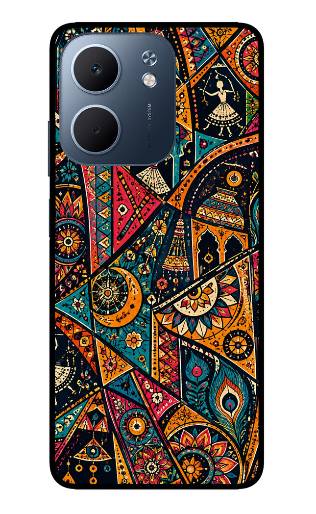 Folk Print Oppo A5x 5G Glass Case
