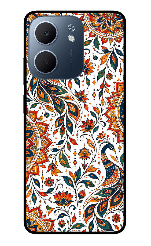 White Mayura Oppo A5x 5G Glass Case