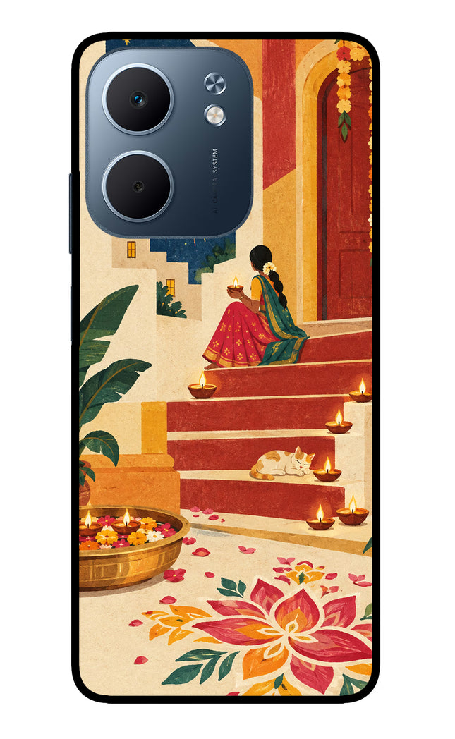 Diwali Rangoli Oppo A5x 5G Glass Case