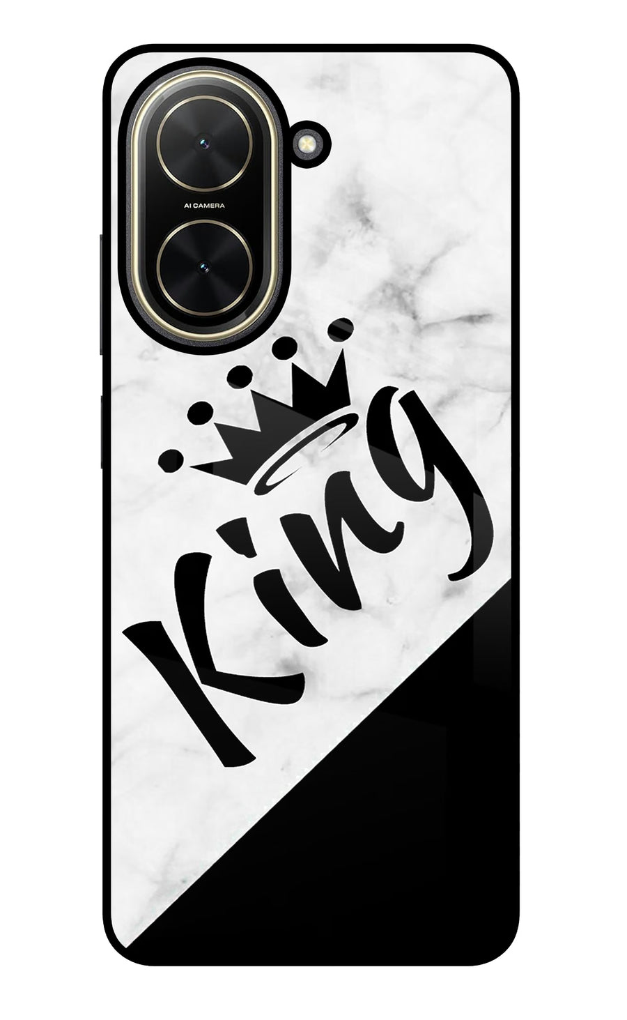 King Poco C71 Back Cover, Glass case