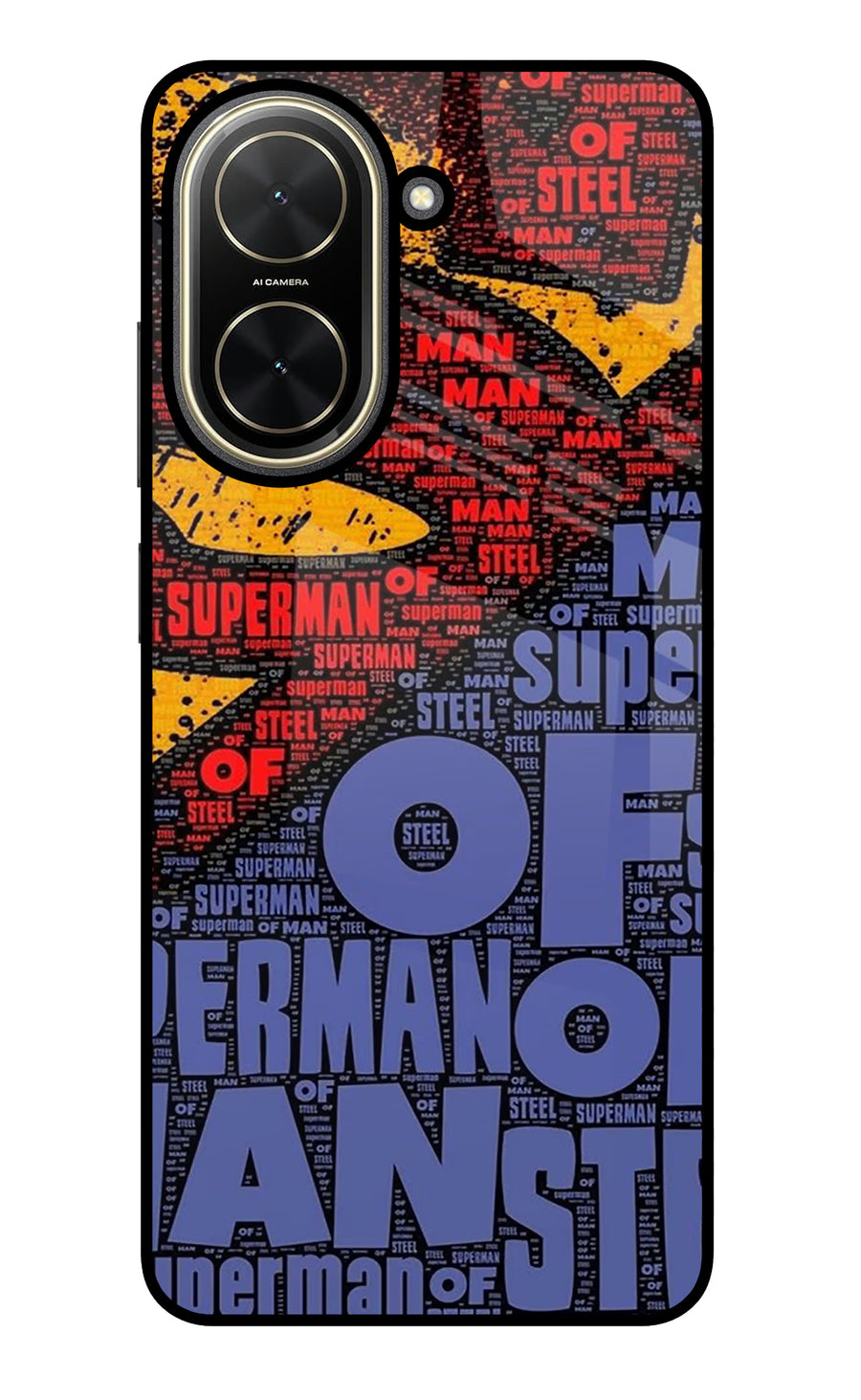 Superman Poco C71 Back Cover, Glass case