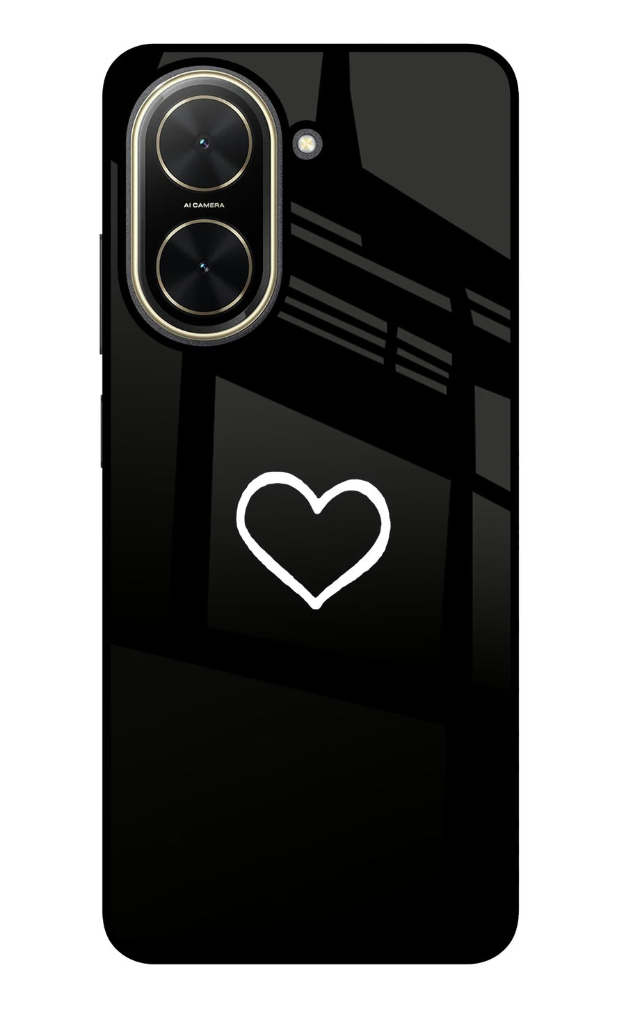 Heart Poco C71 Back Cover, Glass case