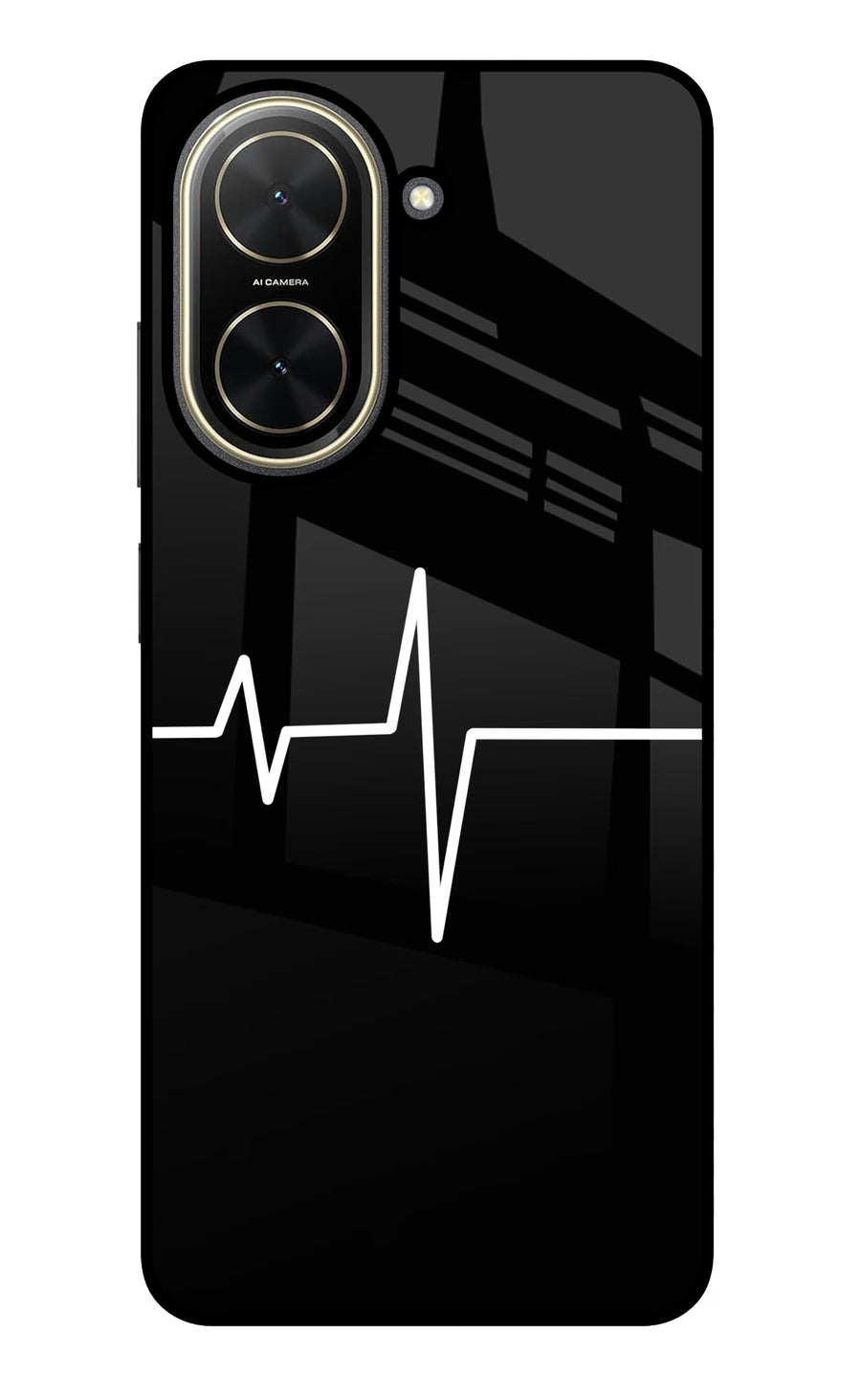 Heart Beats Poco C71 Back Cover, Glass case