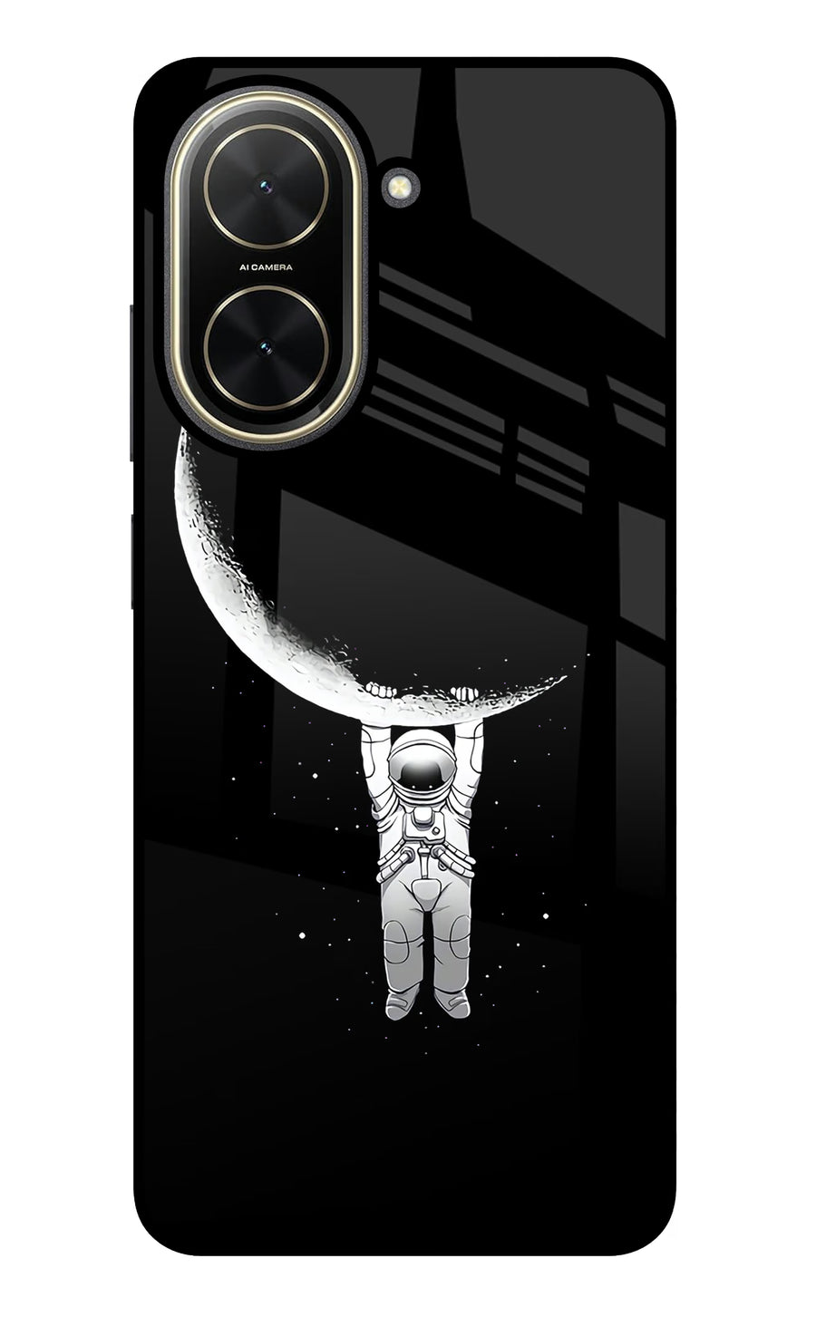 Moon Space Poco C71 Back Cover, Glass case