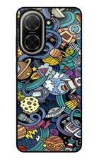 Space Abstract Poco C71 Glass Case Back Cover by Casekaro