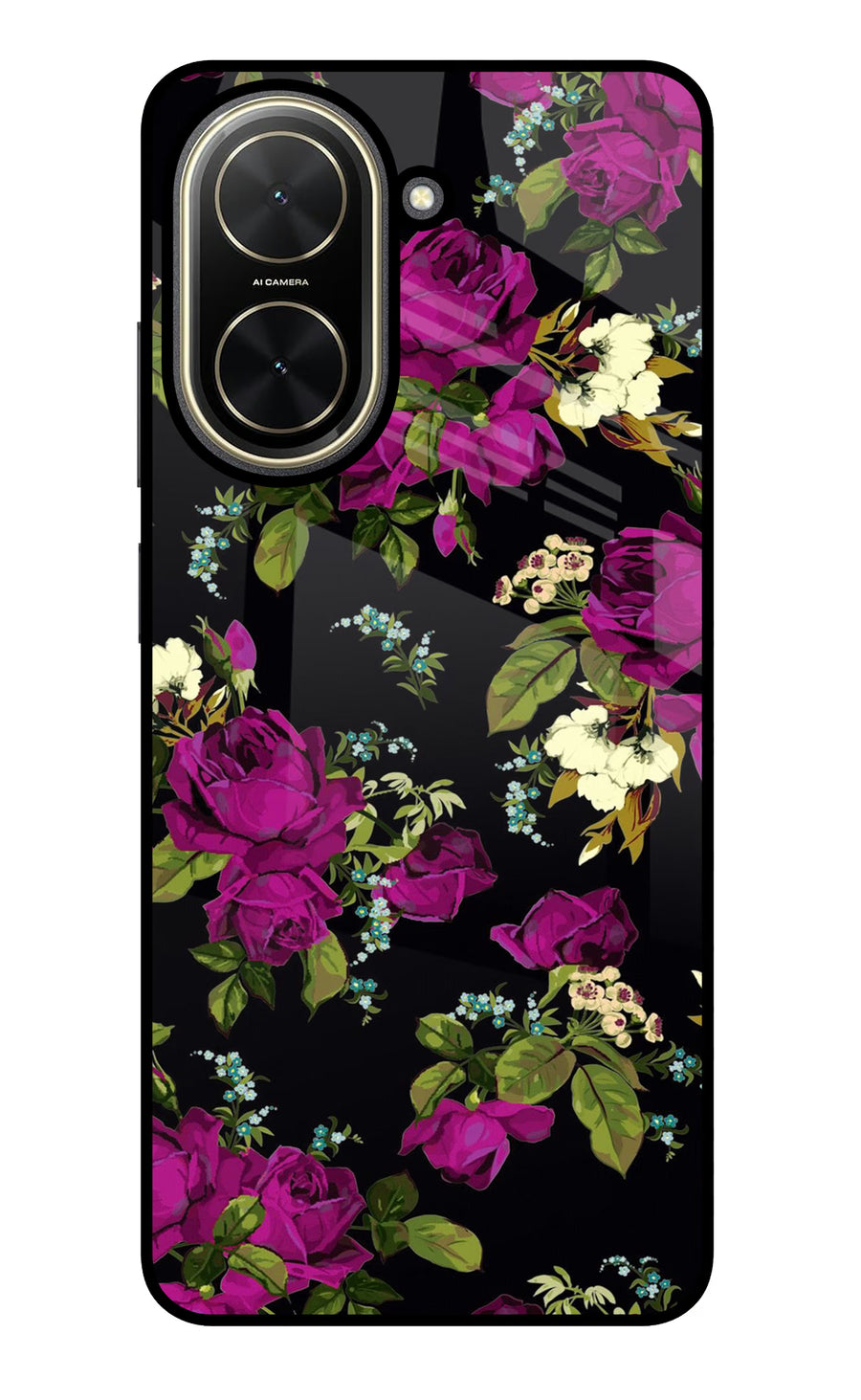 Flowers Poco C71 Back Cover, Glass case