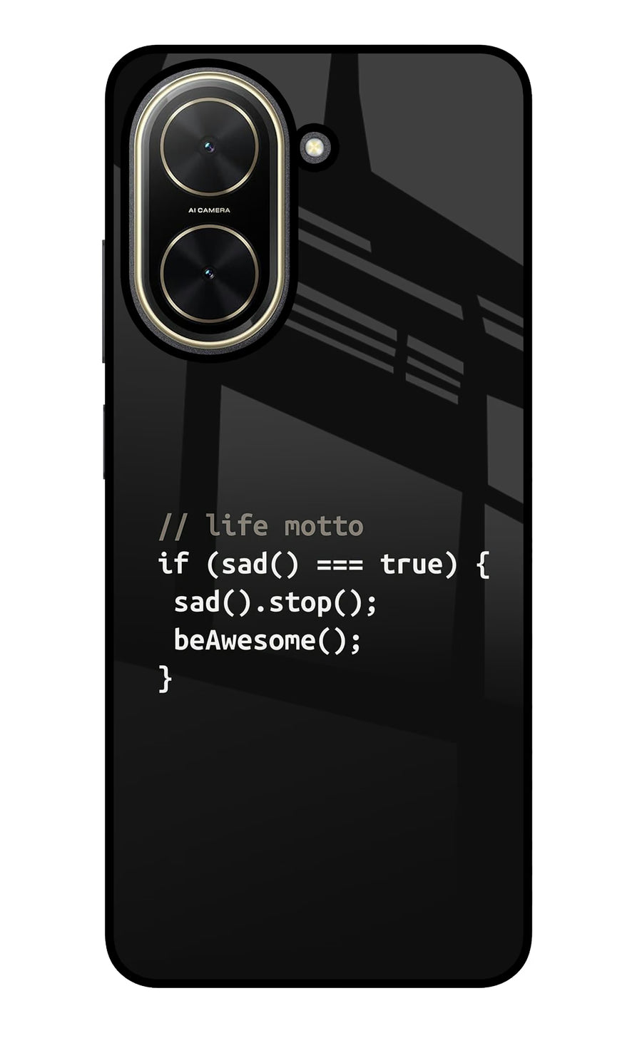 Life Motto Code Poco C71 Back Cover, Glass case