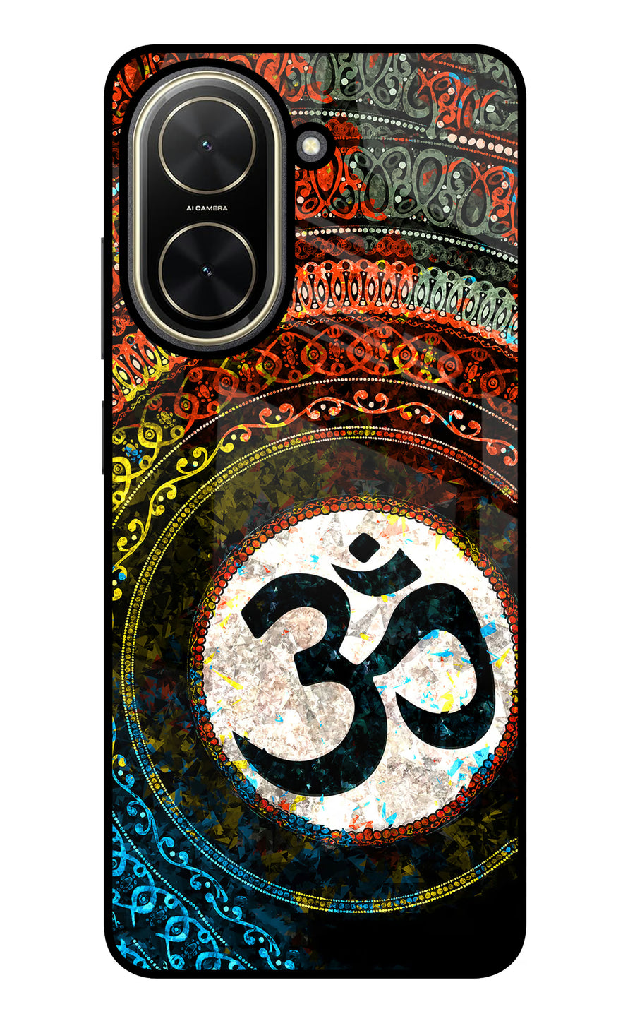Om Cultural Poco C71 Back Cover, Glass case