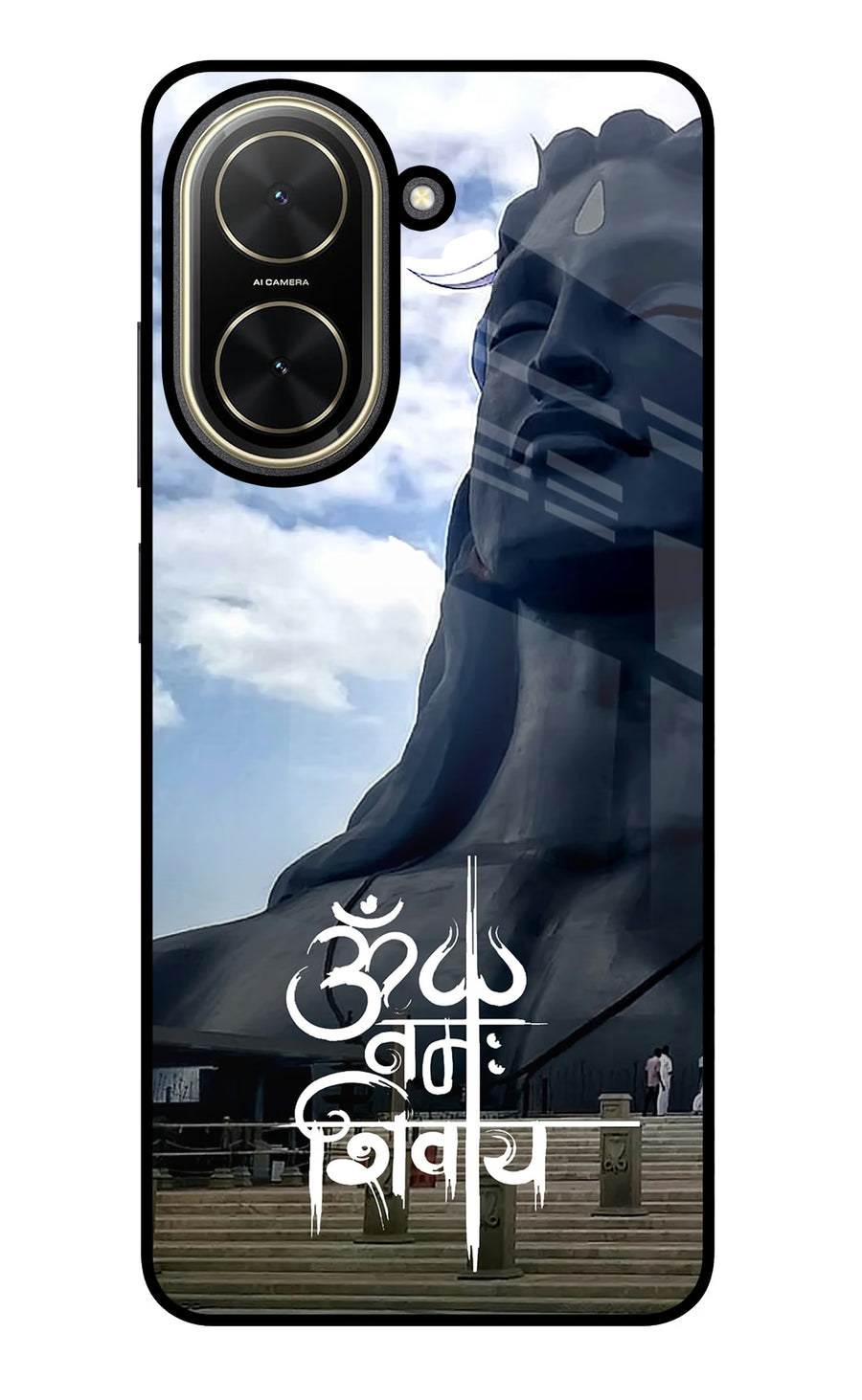 Om Namah Shivay Poco C71 Back Cover, Glass case