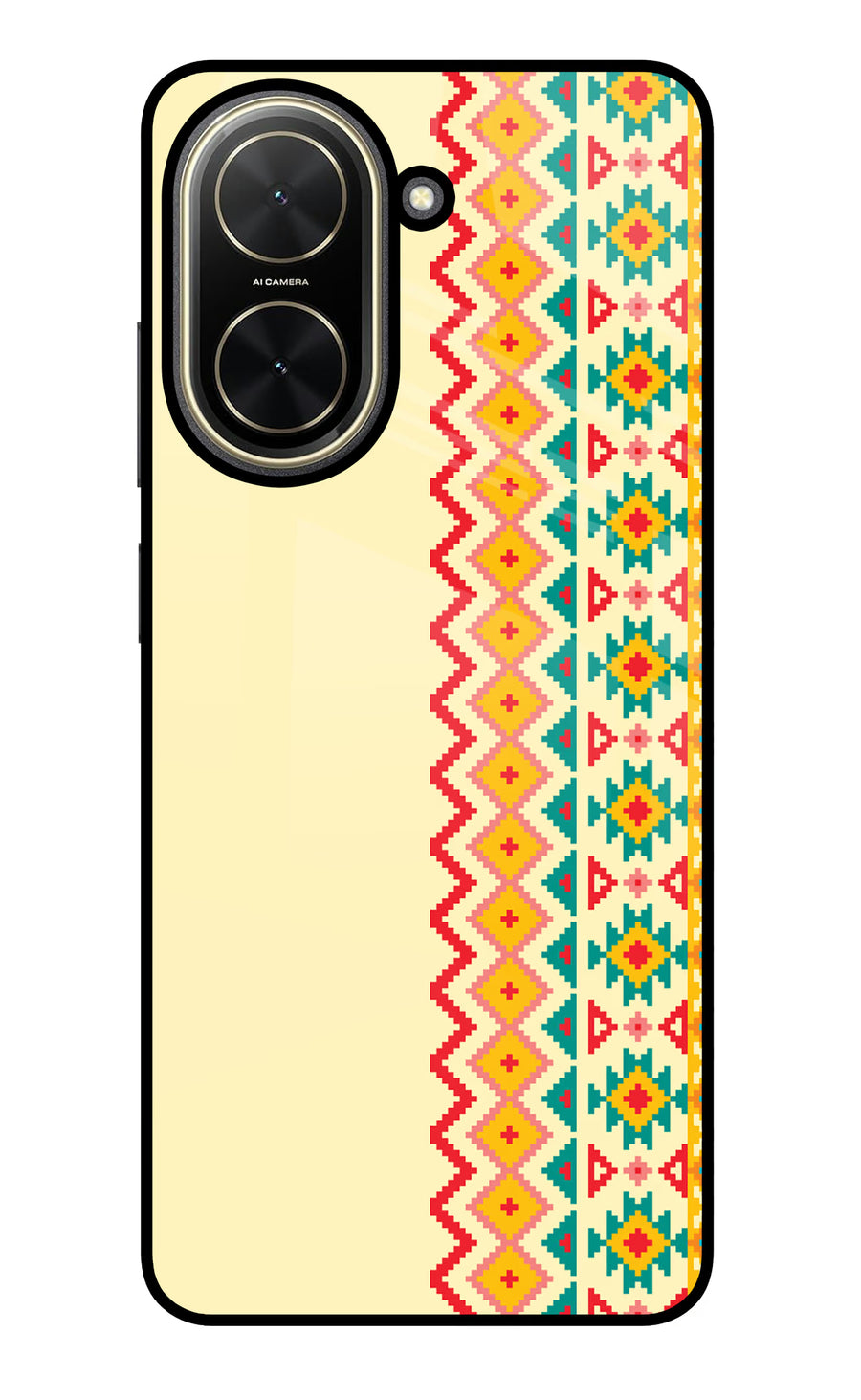 Ethnic Seamless Poco C71 Back Cover, Glass case