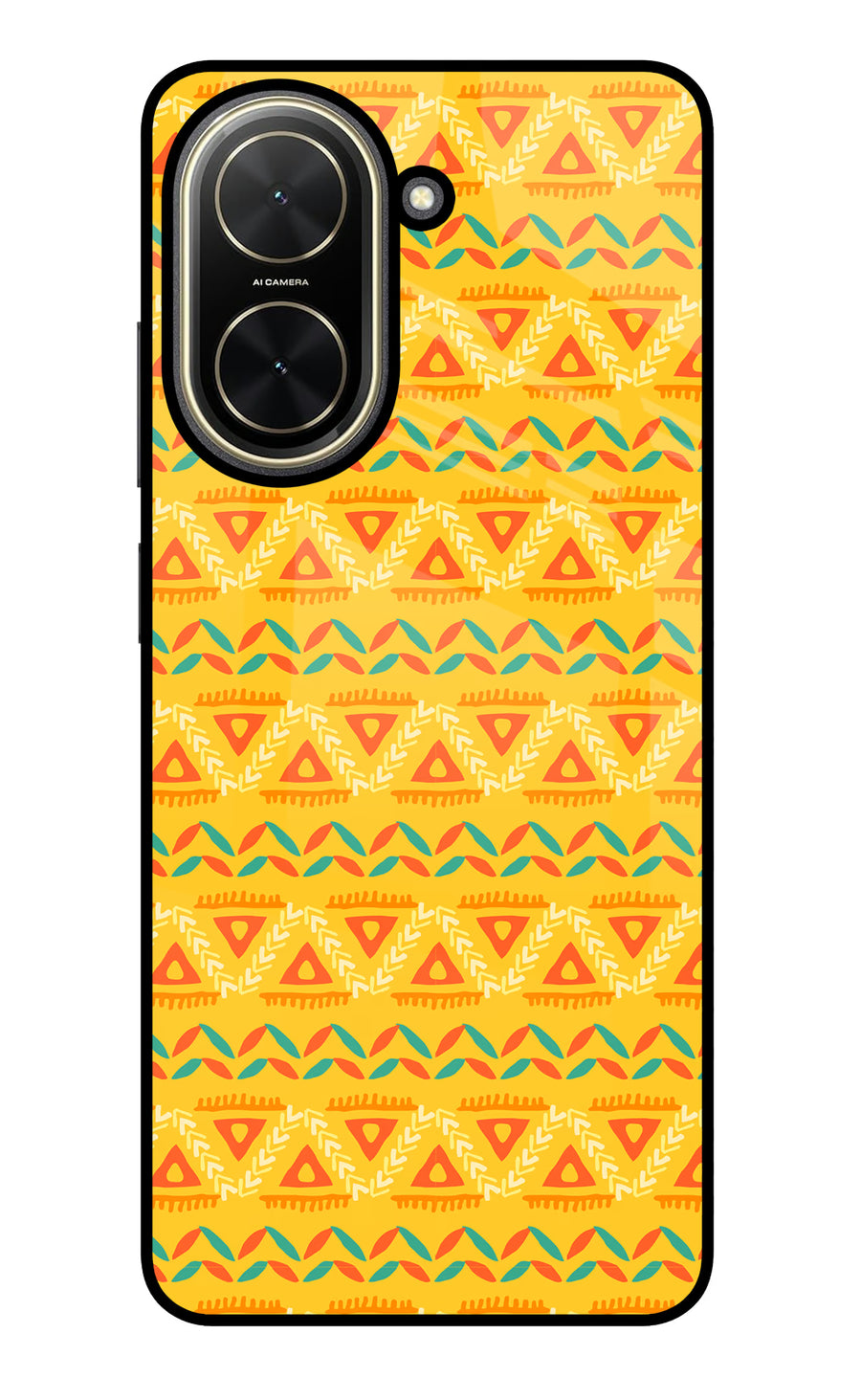 Tribal Pattern Poco C71 Back Cover, Glass case