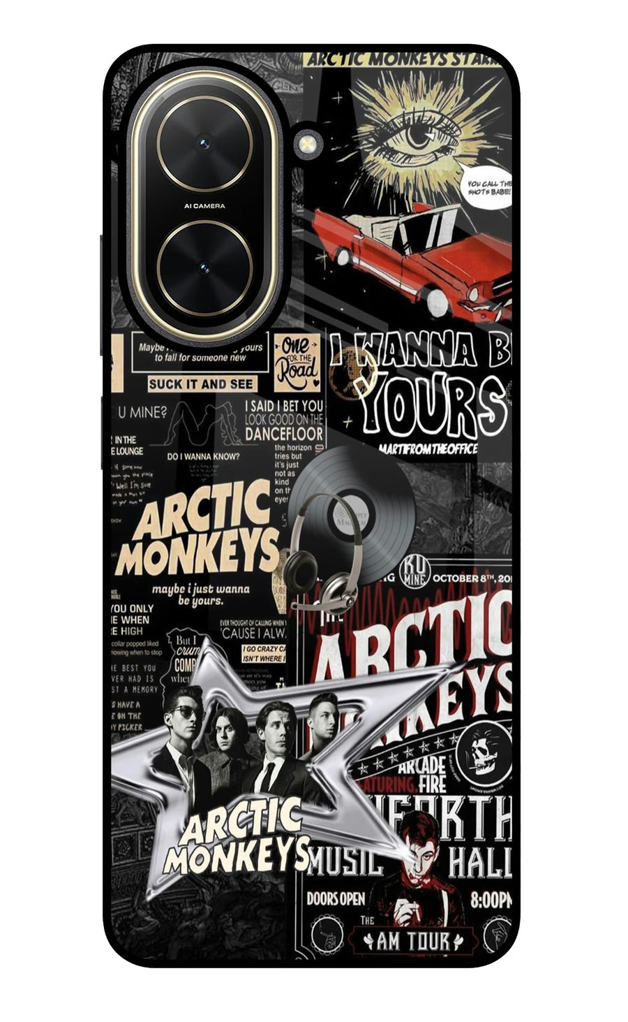 Arctic Monkeys Poco C71 Back Cover, Glass case