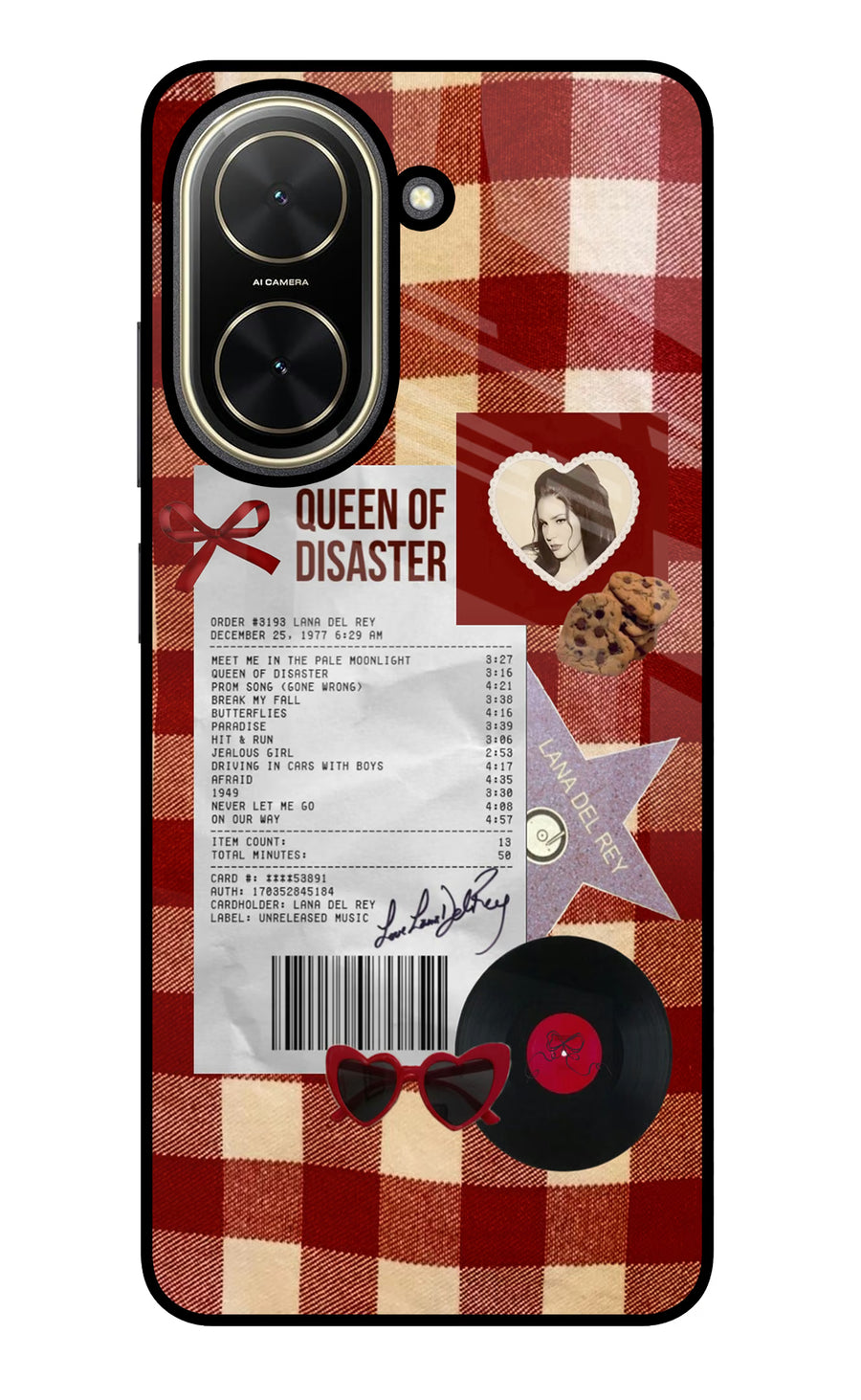 Queen of Disaster Poco C71 Back Cover, Glass case
