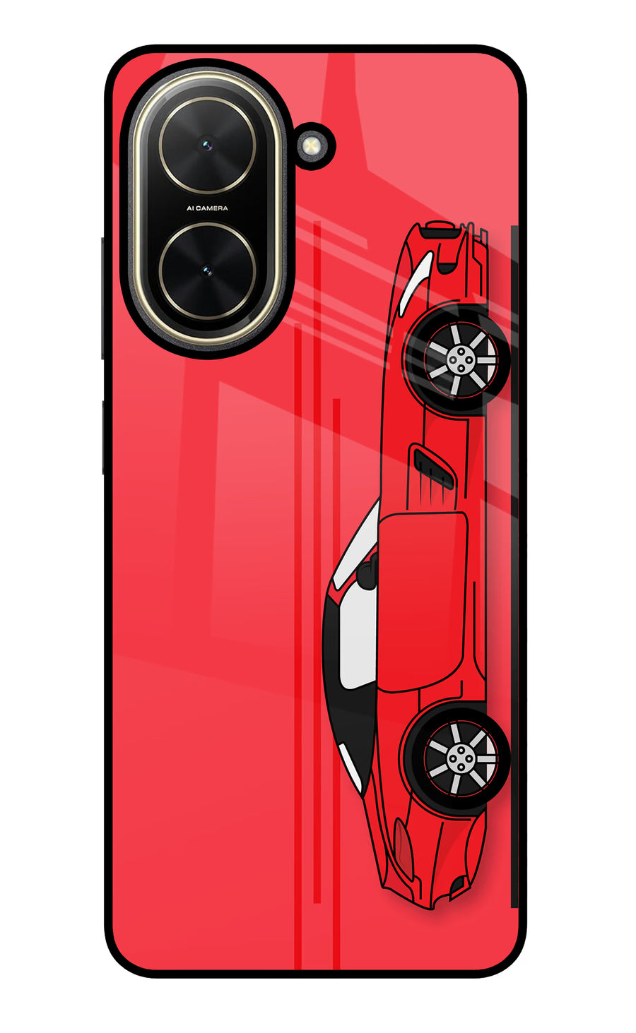 Red Velocity Poco C71 Back Cover, Glass case