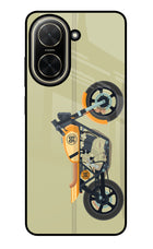 Vertical Speedster Poco C71 Glass Case Back Cover by Casekaro