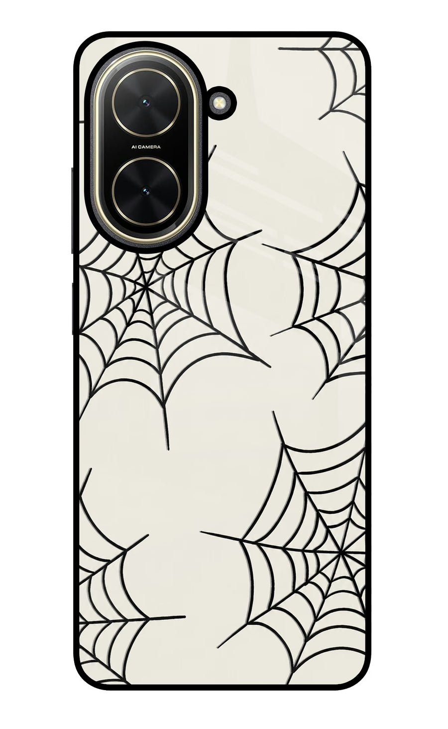 Spider Web Poco C71 Back Cover, Glass case