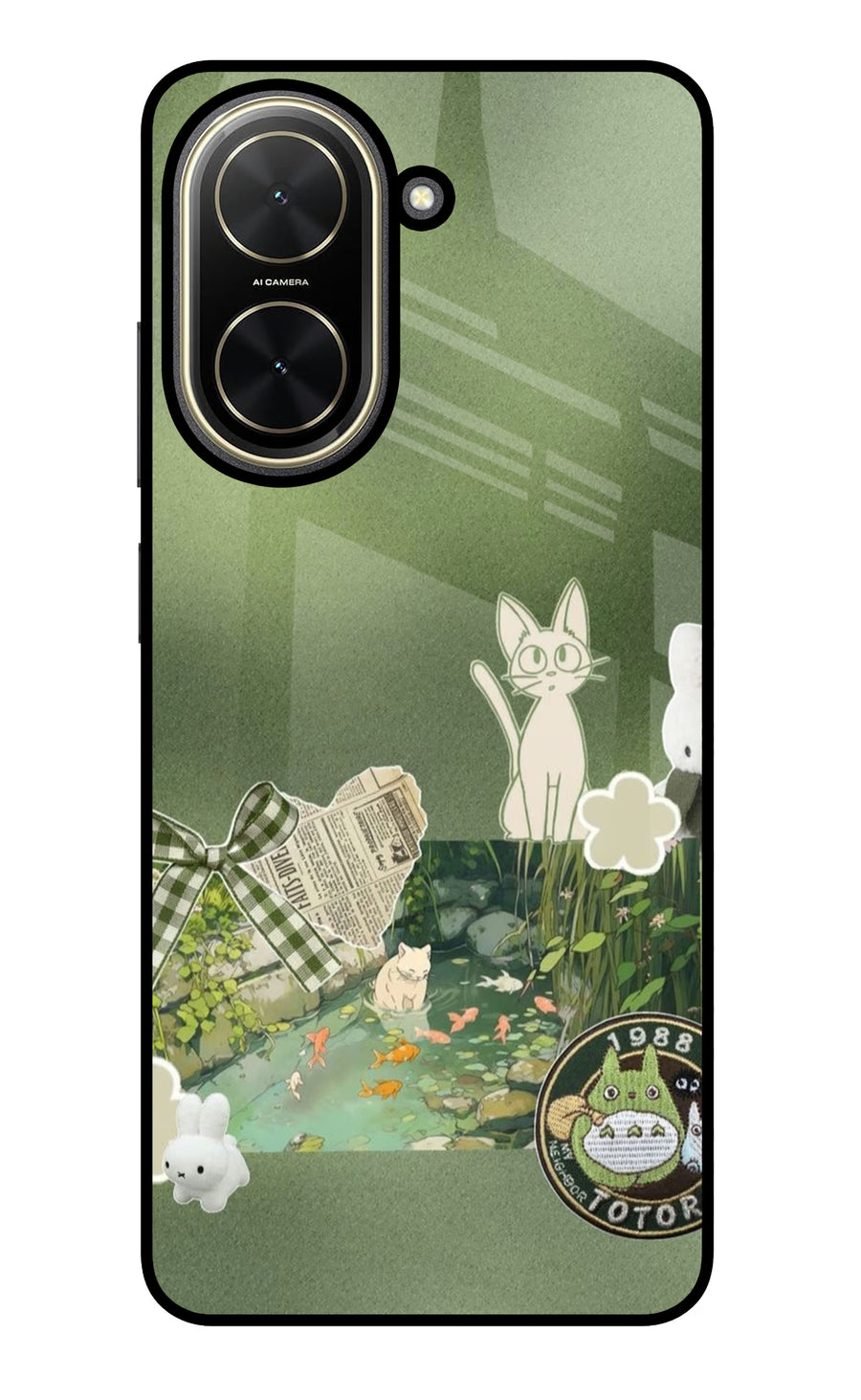 Aesthetic anime Poco C71 Back Cover, Glass case