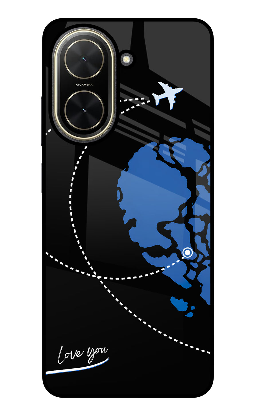 Love Orbit Poco C71 Back Cover, Glass case