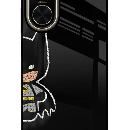 Bat Kitty Poco C71 Glass Case Back Cover by Casekaro