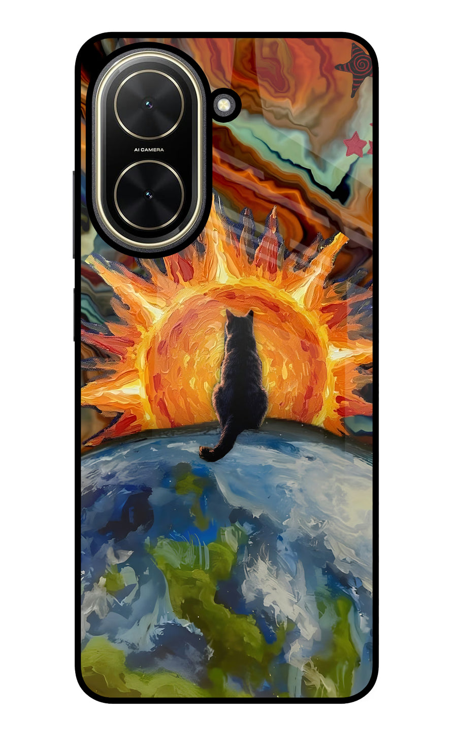Sunrise Beyond Poco C71 Back Cover, Glass case