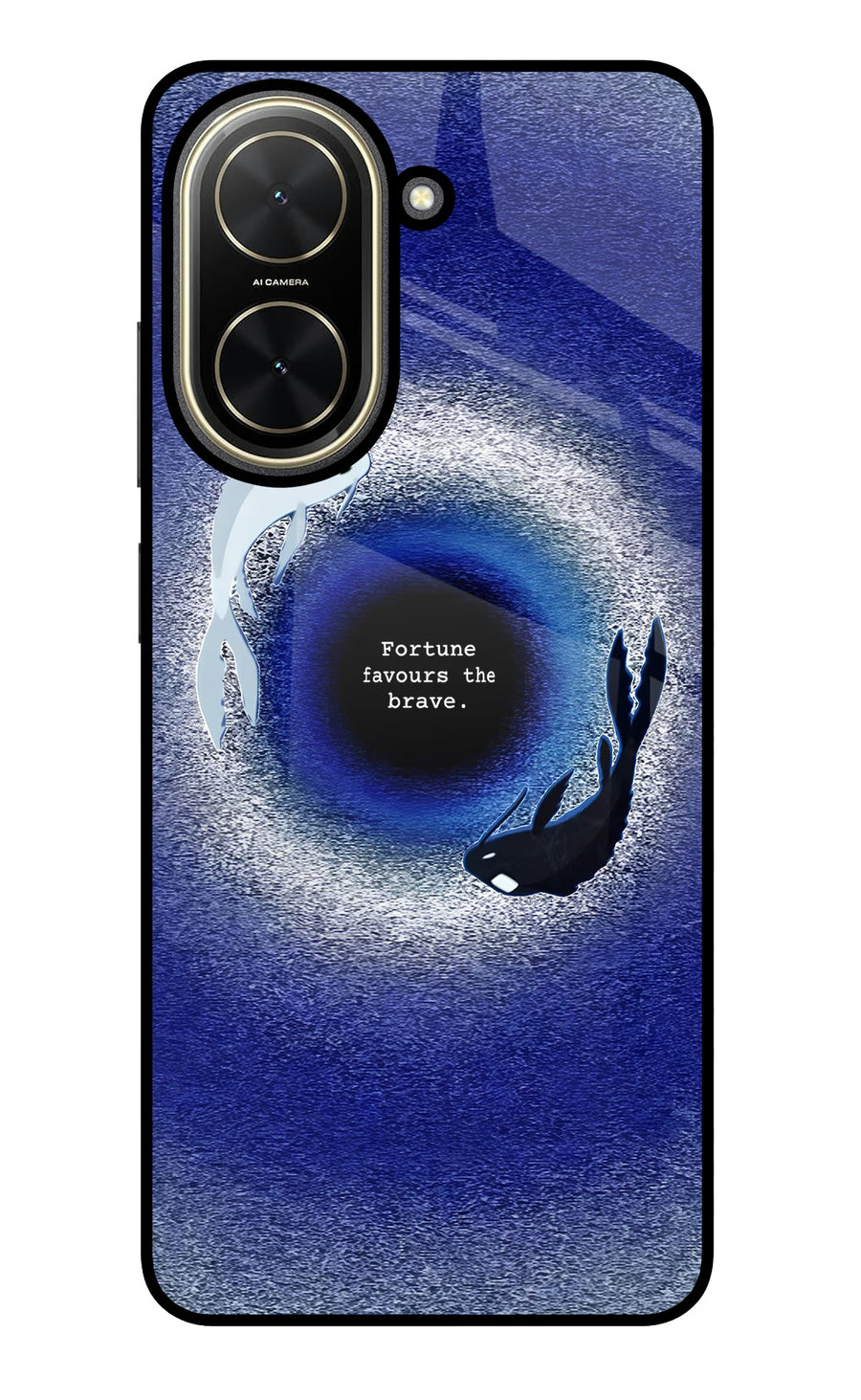 Dark Koi Poco C71 Back Cover, Glass case