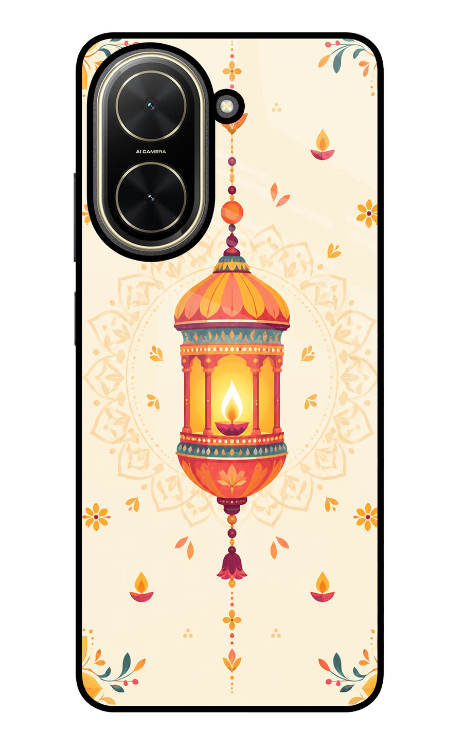 Golden Lantern Poco C71 Back Cover, Glass case