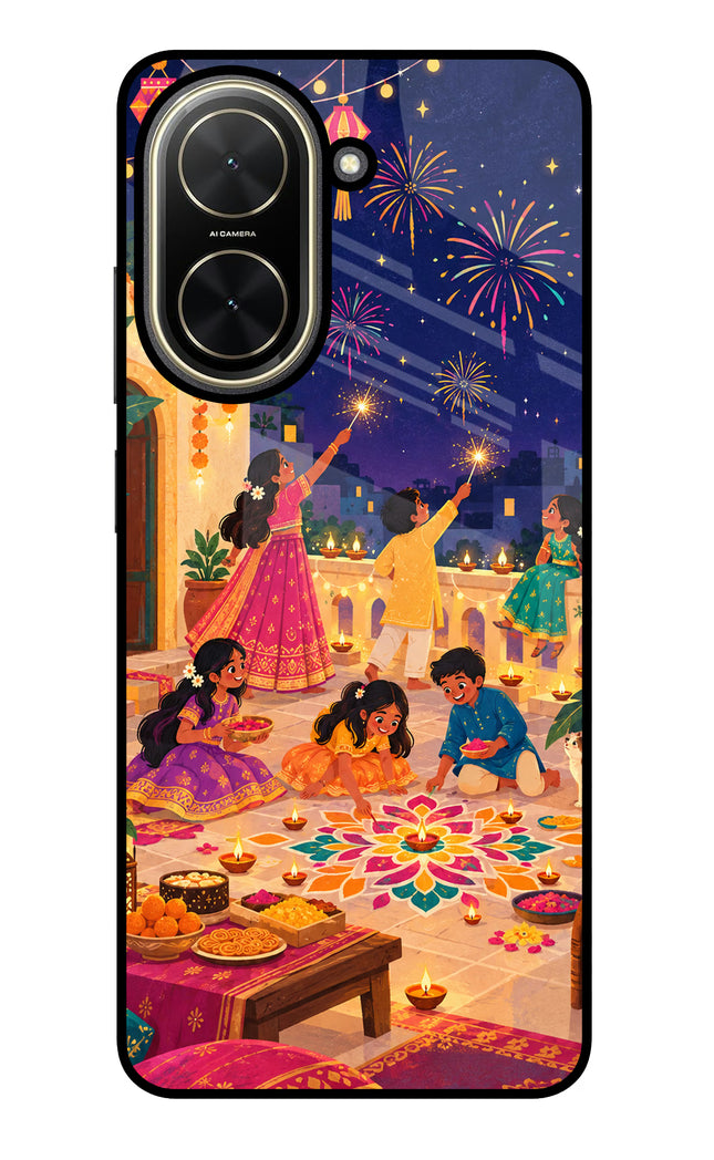 Diwali Night Poco C71 Glass Case