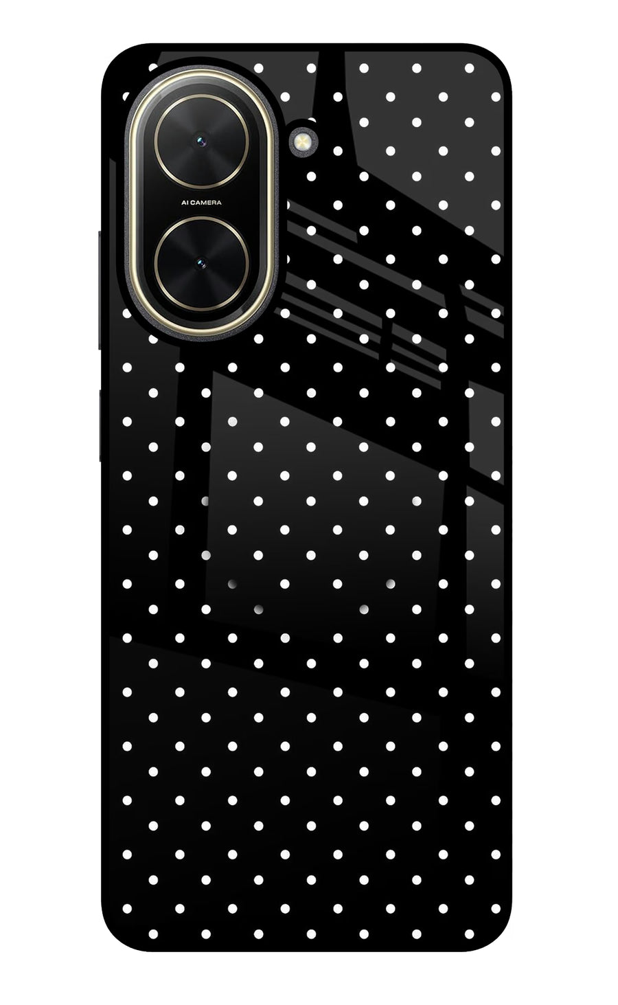 White Dots Poco C71 Pop Case, Glass case