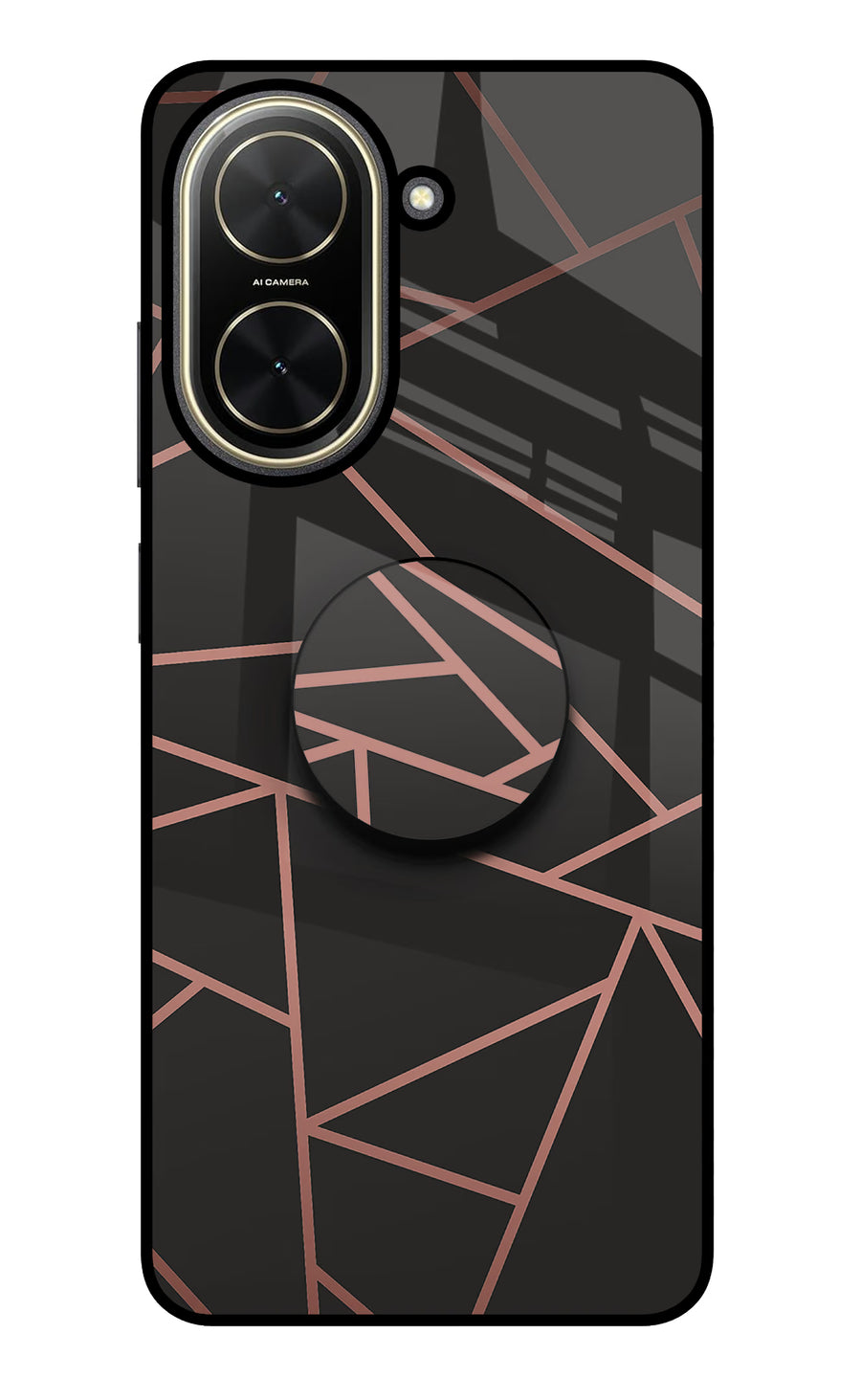 Geometric Pattern Poco C71 Pop Case, Glass case