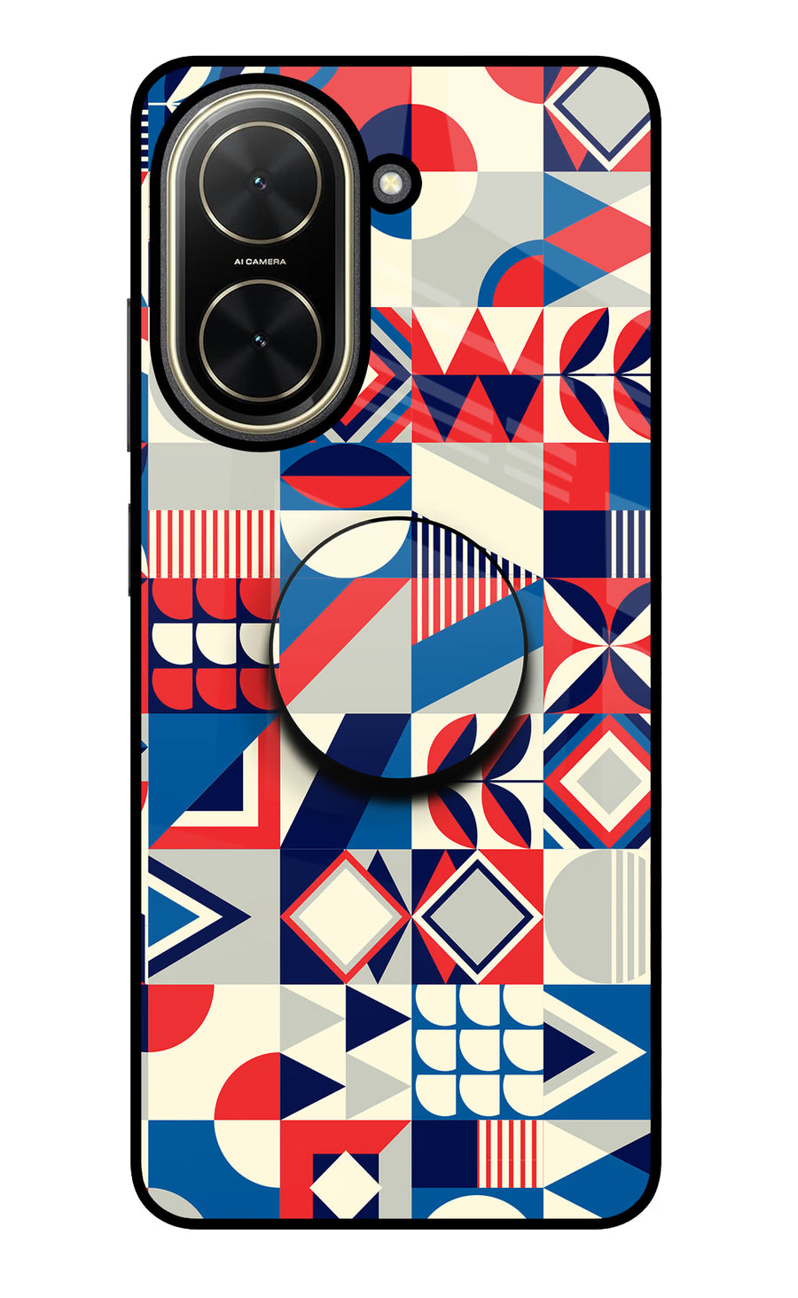 Colorful Pattern Poco C71 Pop Case, Glass case