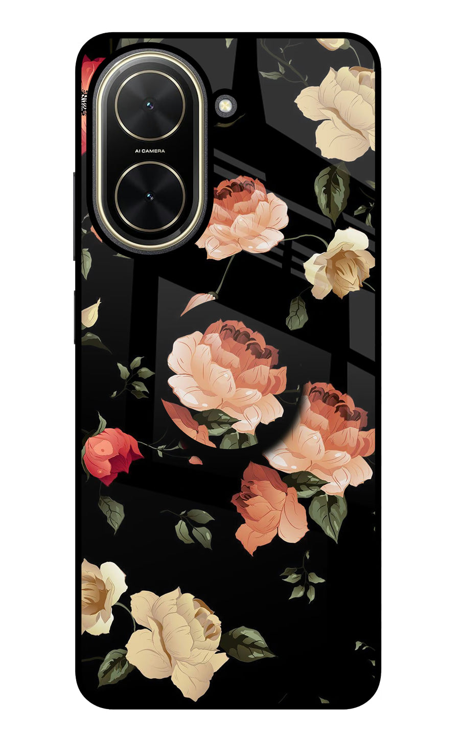Flowers Poco C71 Pop Case, Glass case