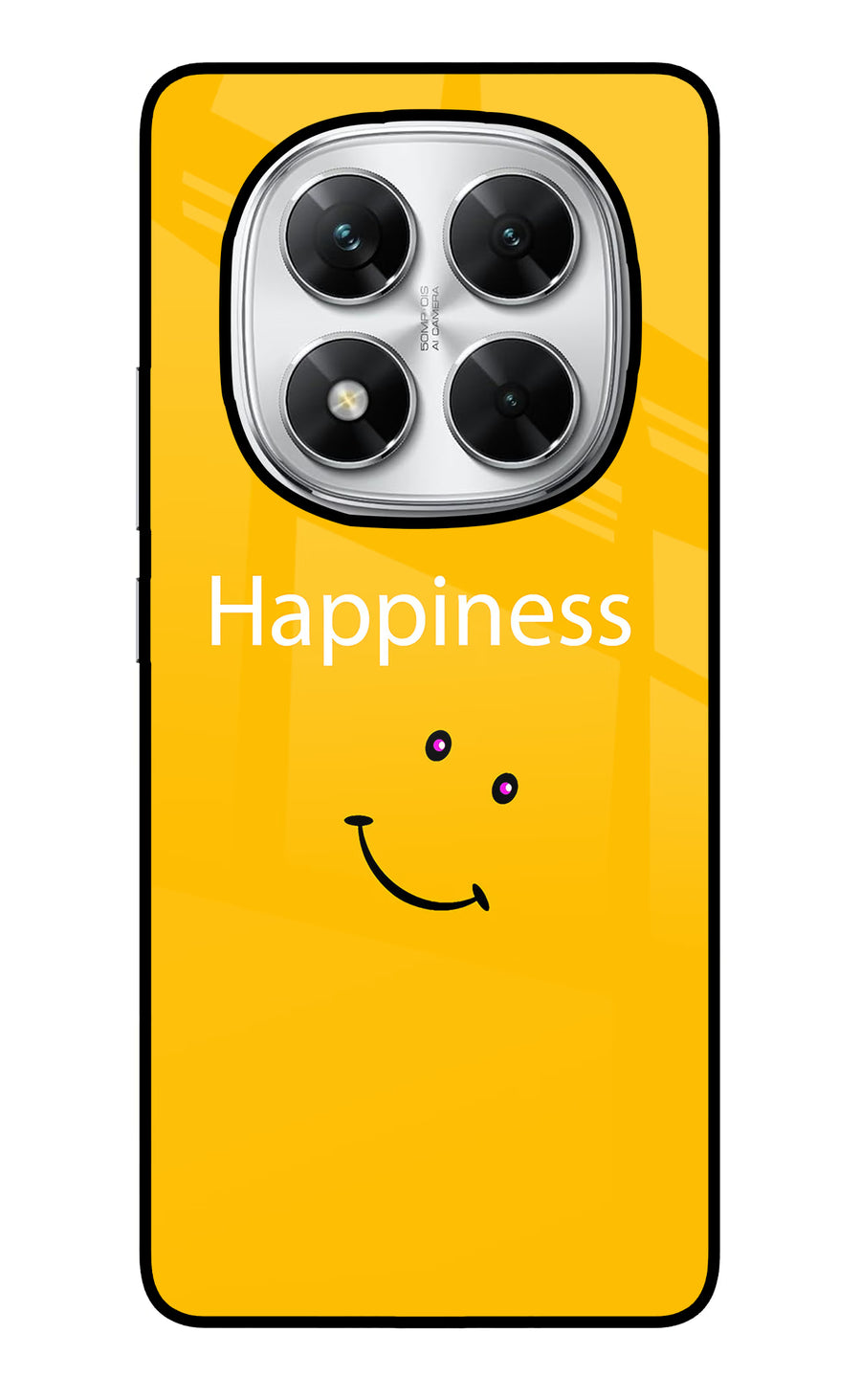 Happiness With Smiley Poco X7 5G Back Cover, Glass case