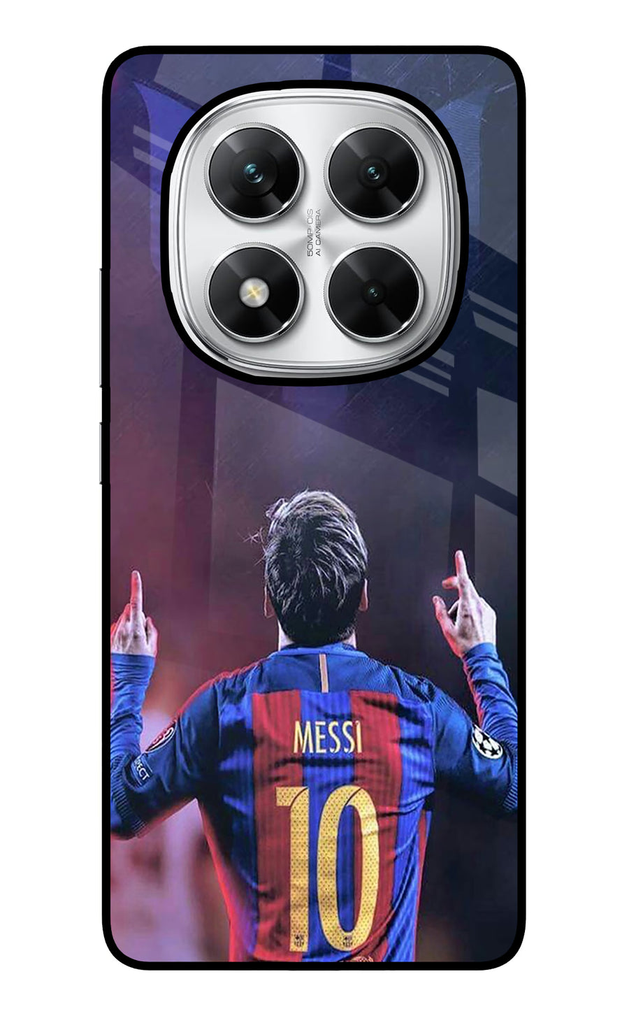 Messi Poco X7 5G Back Cover, Glass case