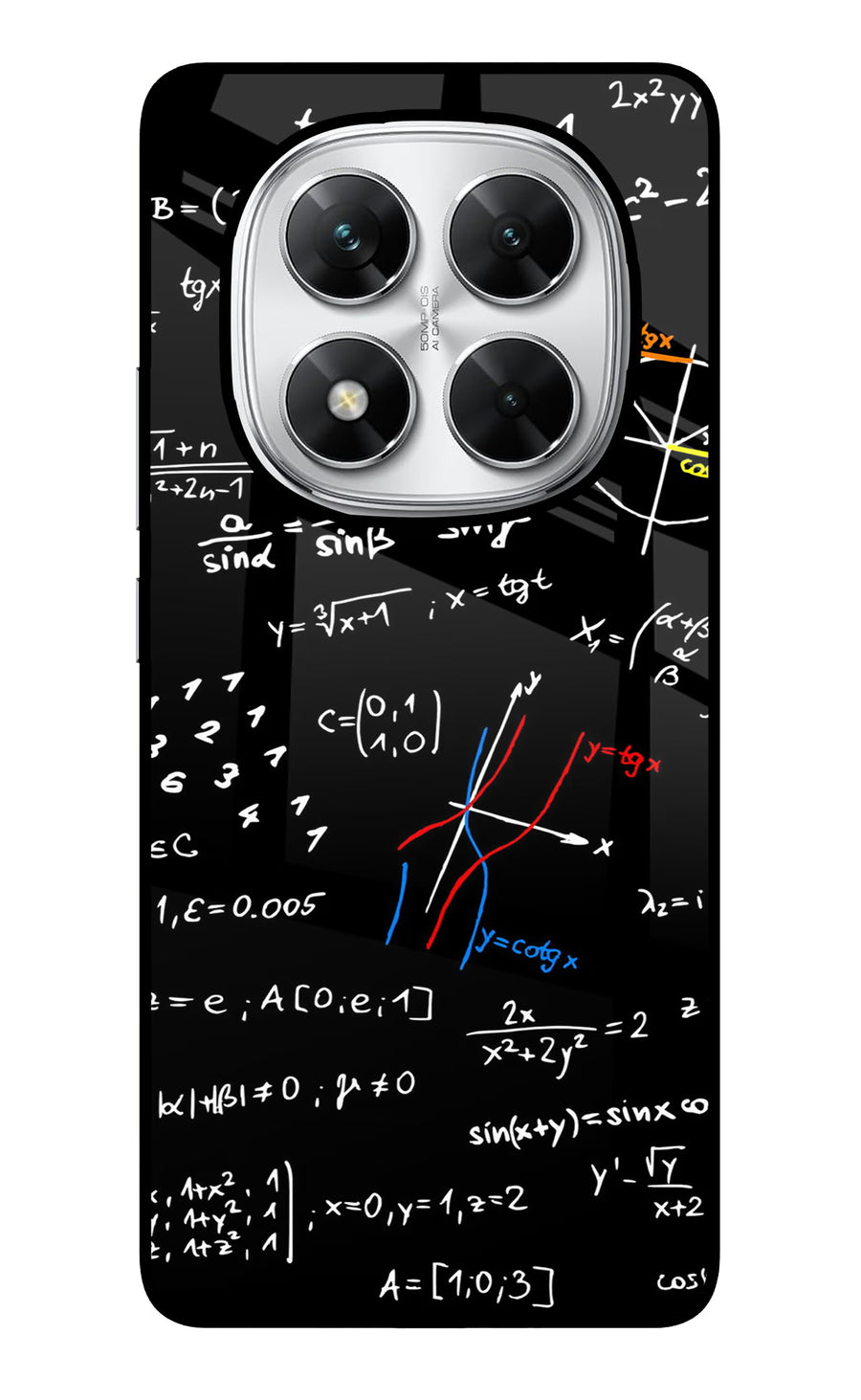 Mathematics Formula Poco X7 5G Back Cover, Glass case