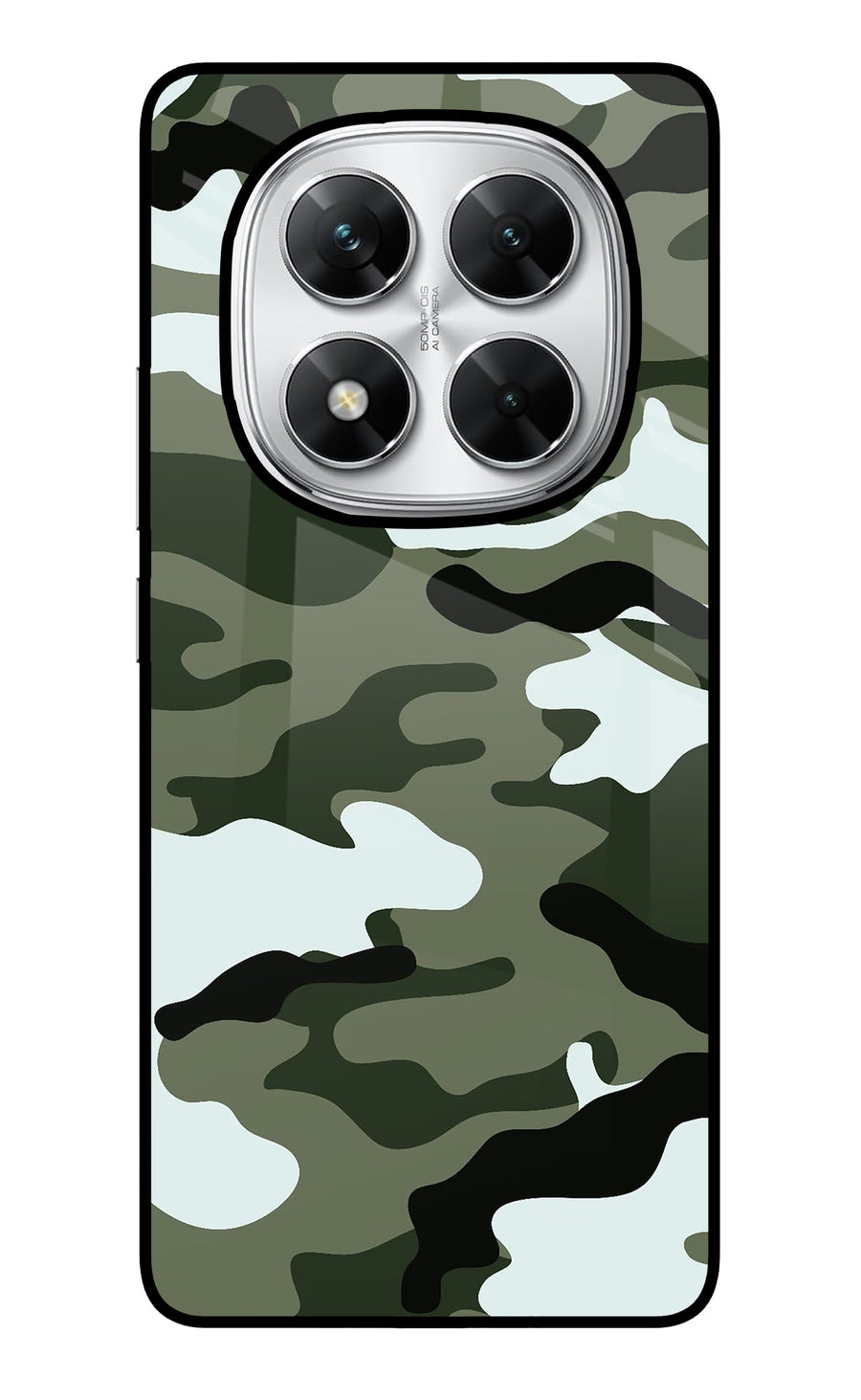 Camouflage Poco X7 5G Back Cover, Glass case