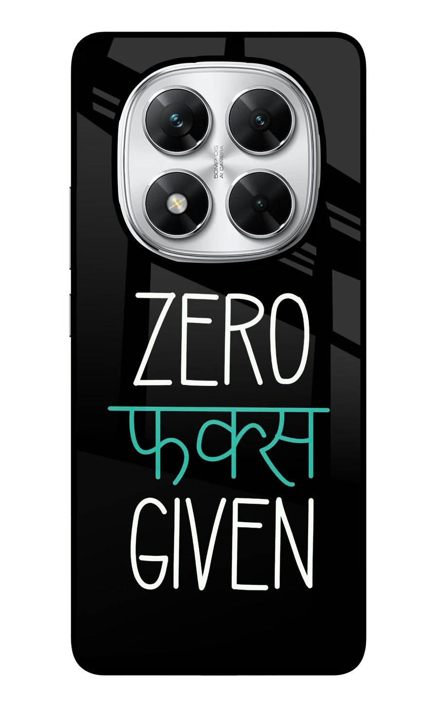 Zero Fucks Given Poco X7 5G Back Cover, Glass case
