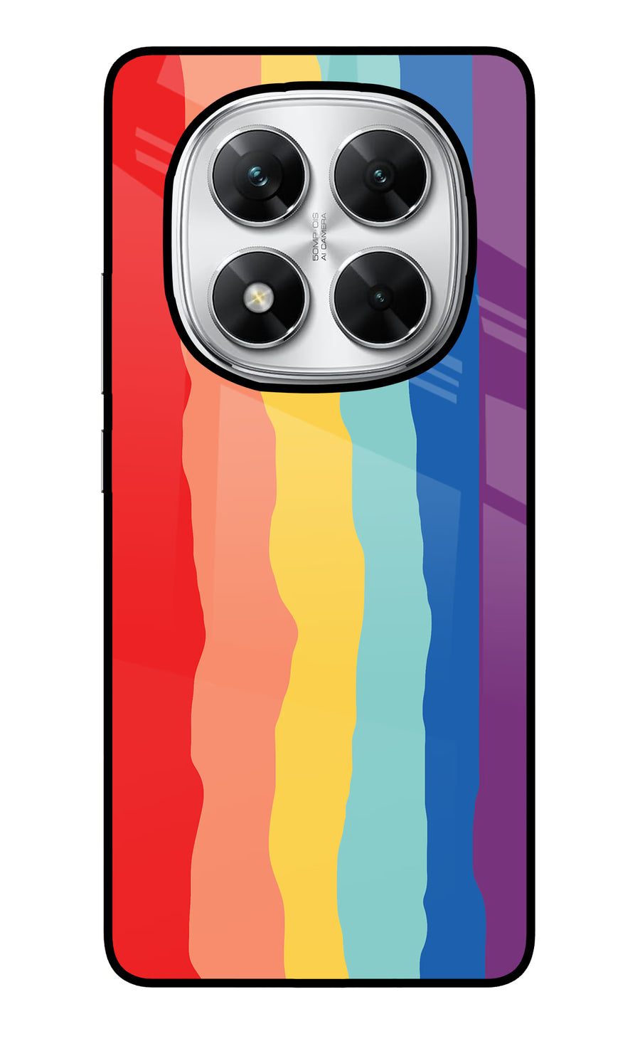 Rainbow Poco X7 5G Back Cover, Glass case
