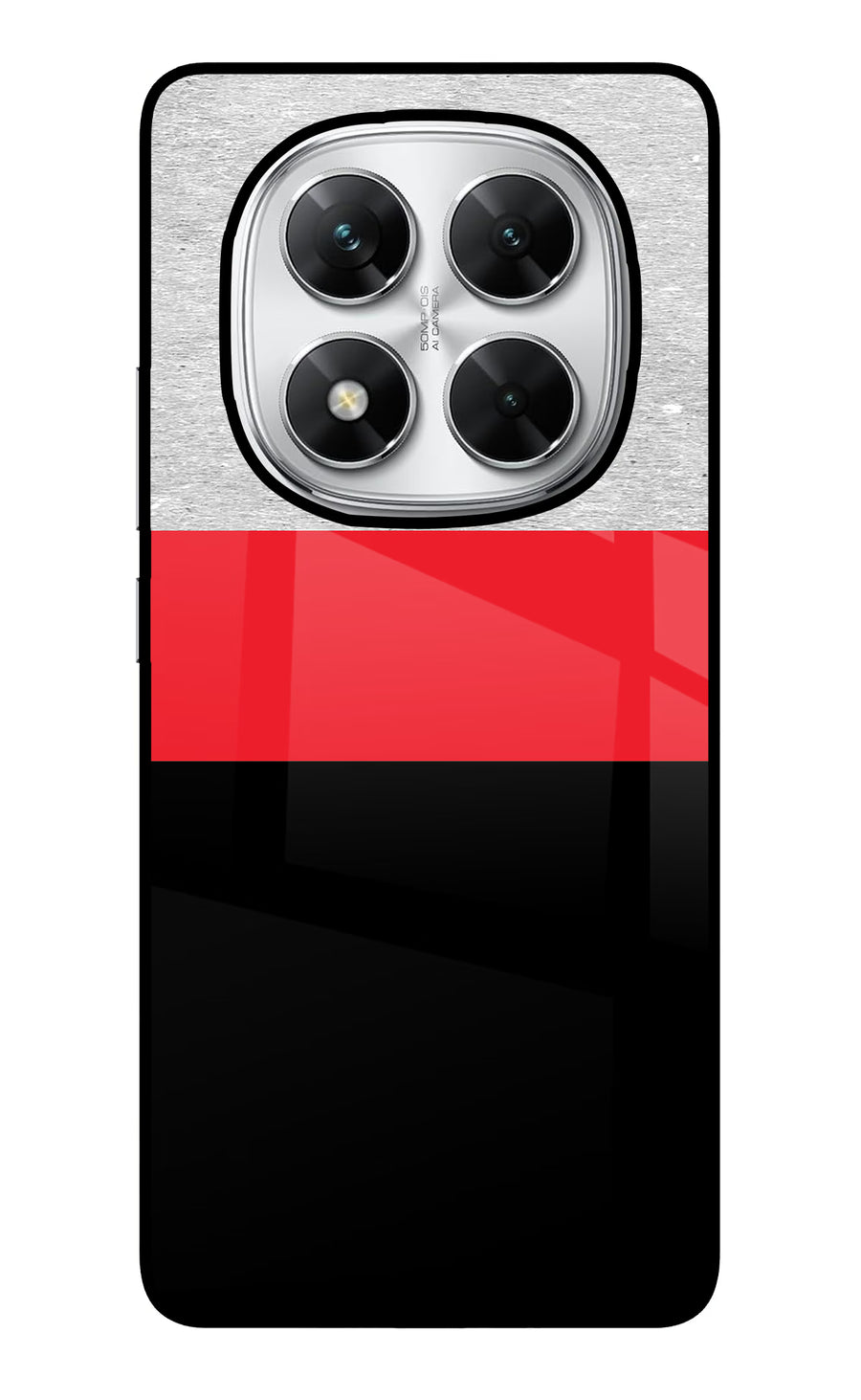 Tri Color Pattern Poco X7 5G Back Cover, Glass case
