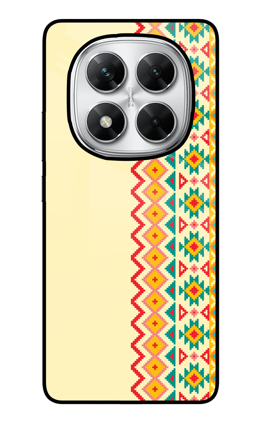 Ethnic Seamless Poco X7 5G Back Cover, Glass case