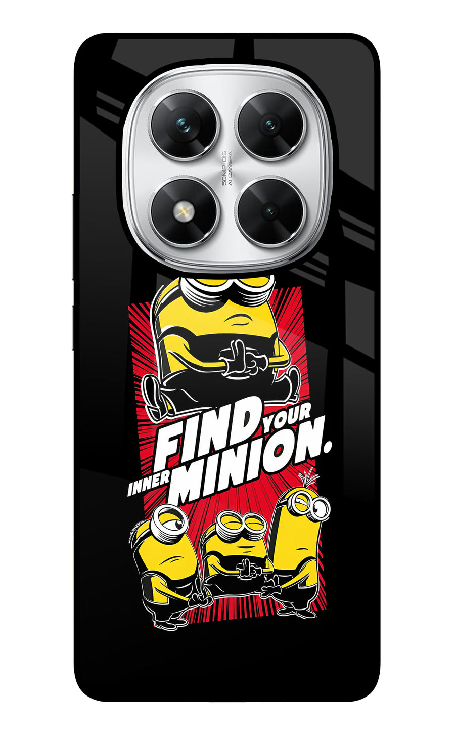 Find your inner Minion Poco X7 5G Back Cover, Glass case