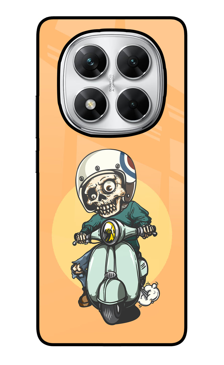 Undead Biker Poco X7 5G Back Cover, Glass case