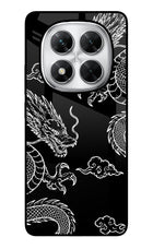 Twin Dragons Poco X7 5G Glass Case Back Cover by Casekaro