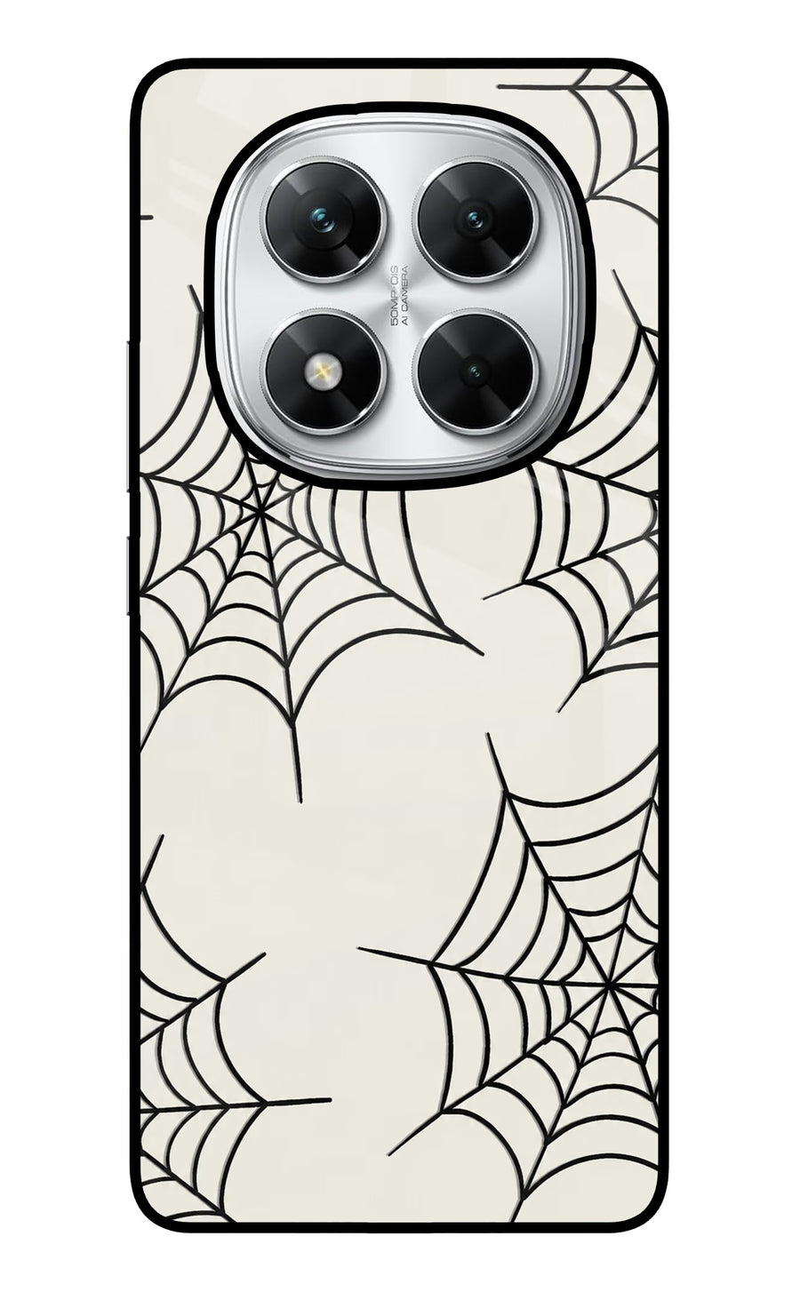 Spider Web Poco X7 5G Back Cover, Glass case