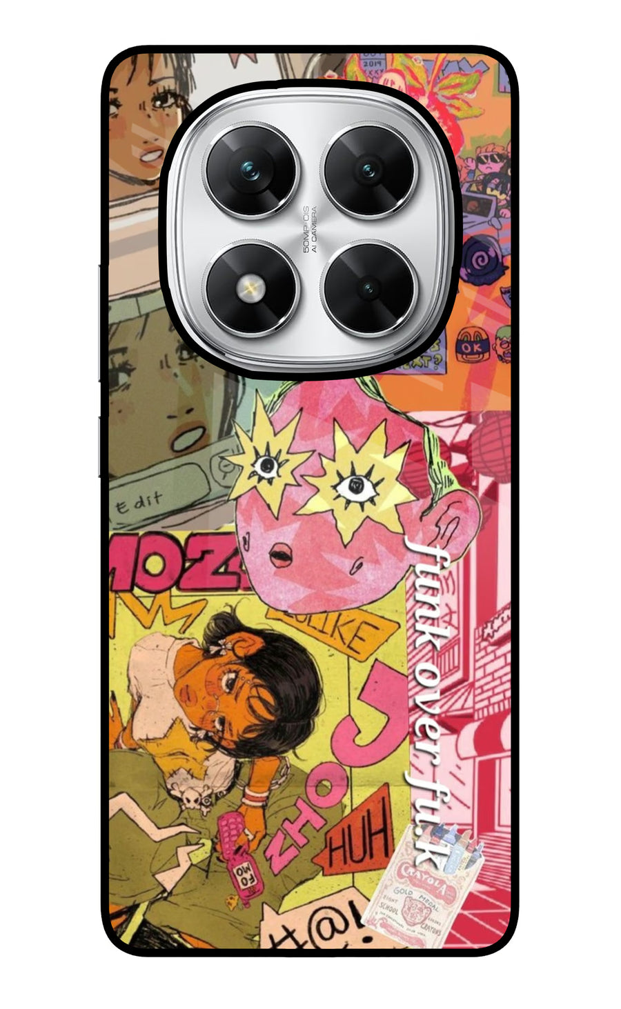 Funkover Poco X7 5G Back Cover, Glass case