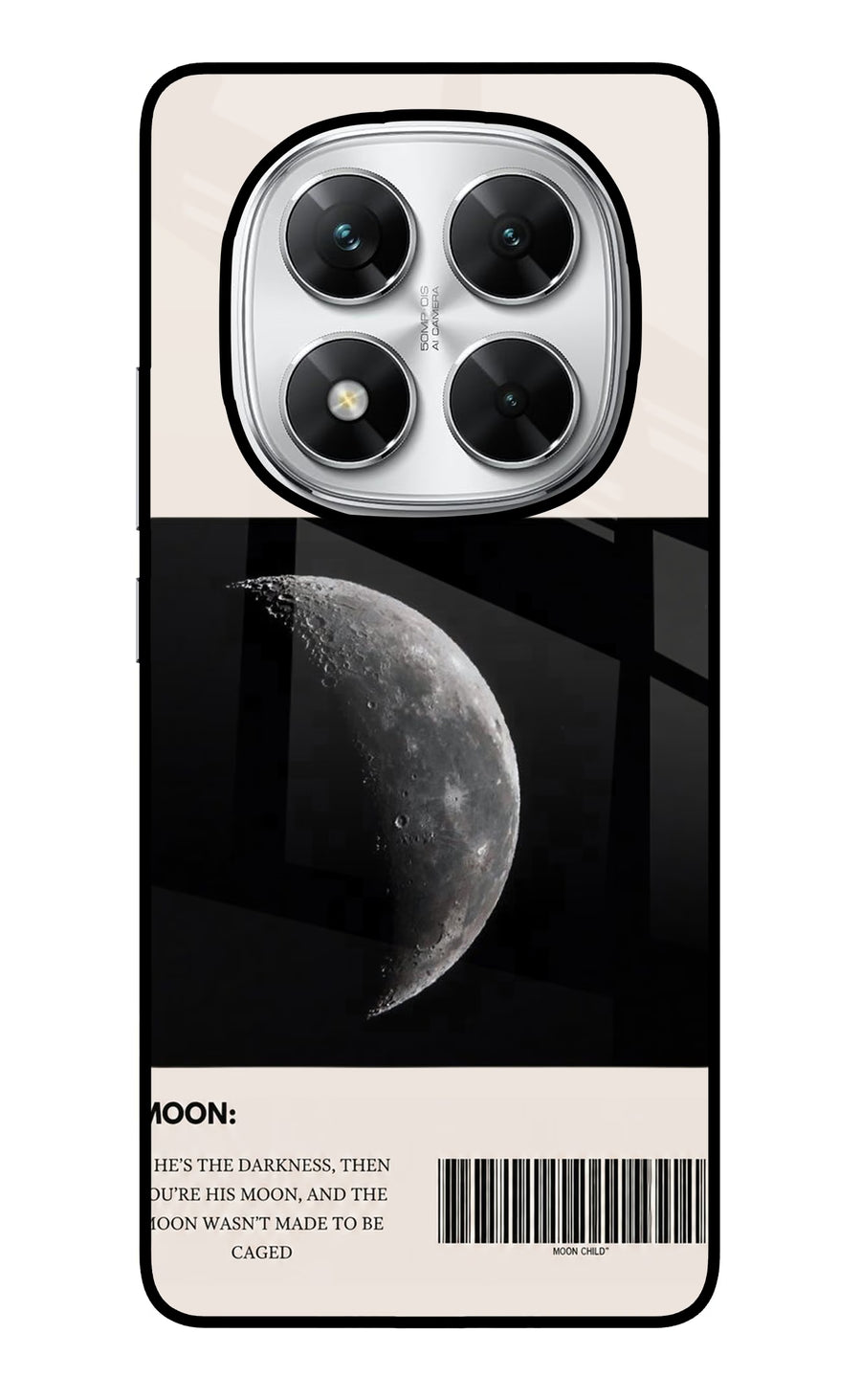 Moon Phase Poco X7 5G Back Cover, Glass case